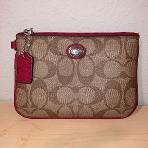 COACH, Signature Canvas Small Wristlet